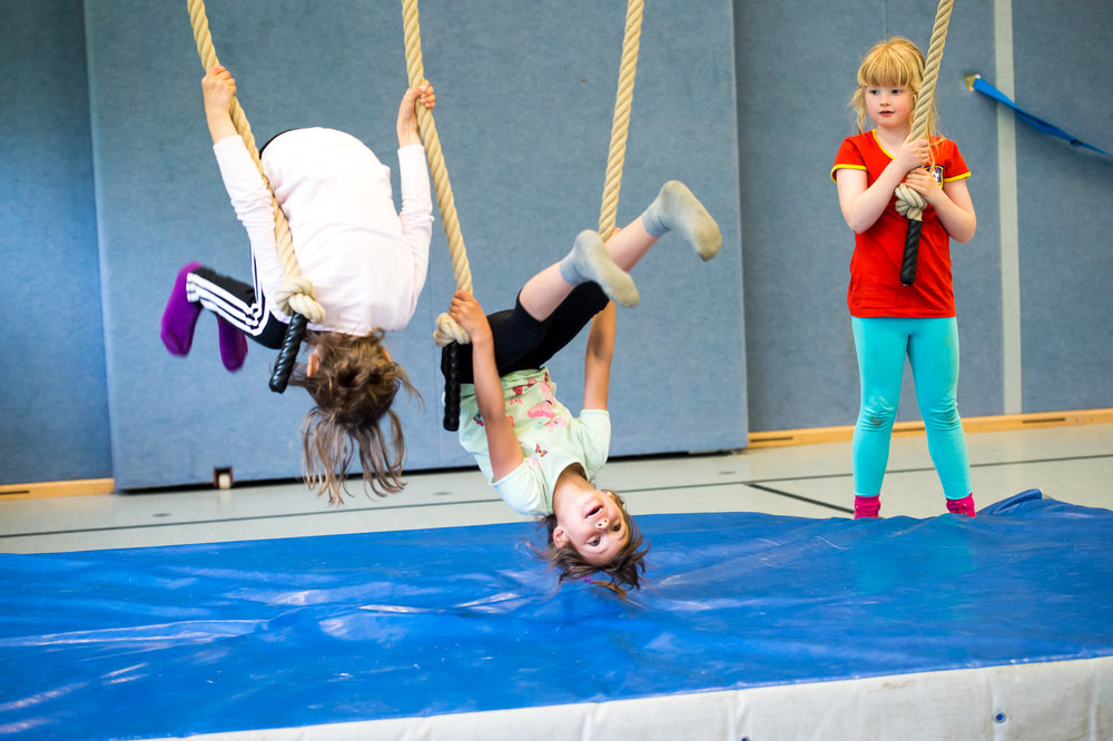 Aerial Akrobatik Seide Gym Sport
