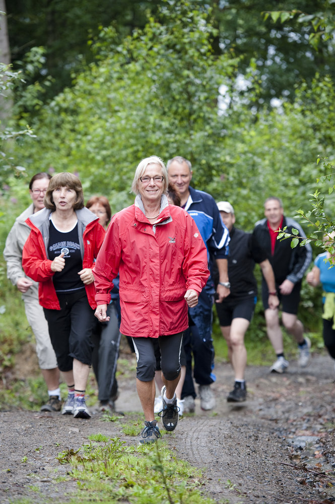 Sportgruppe im Freien