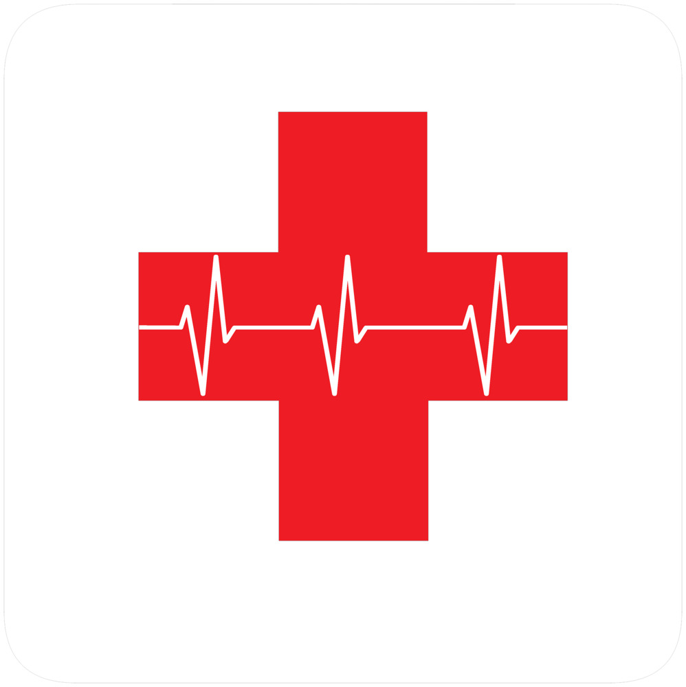 Rotes Kreuz Herzschlag Erste Hilfe Symbol